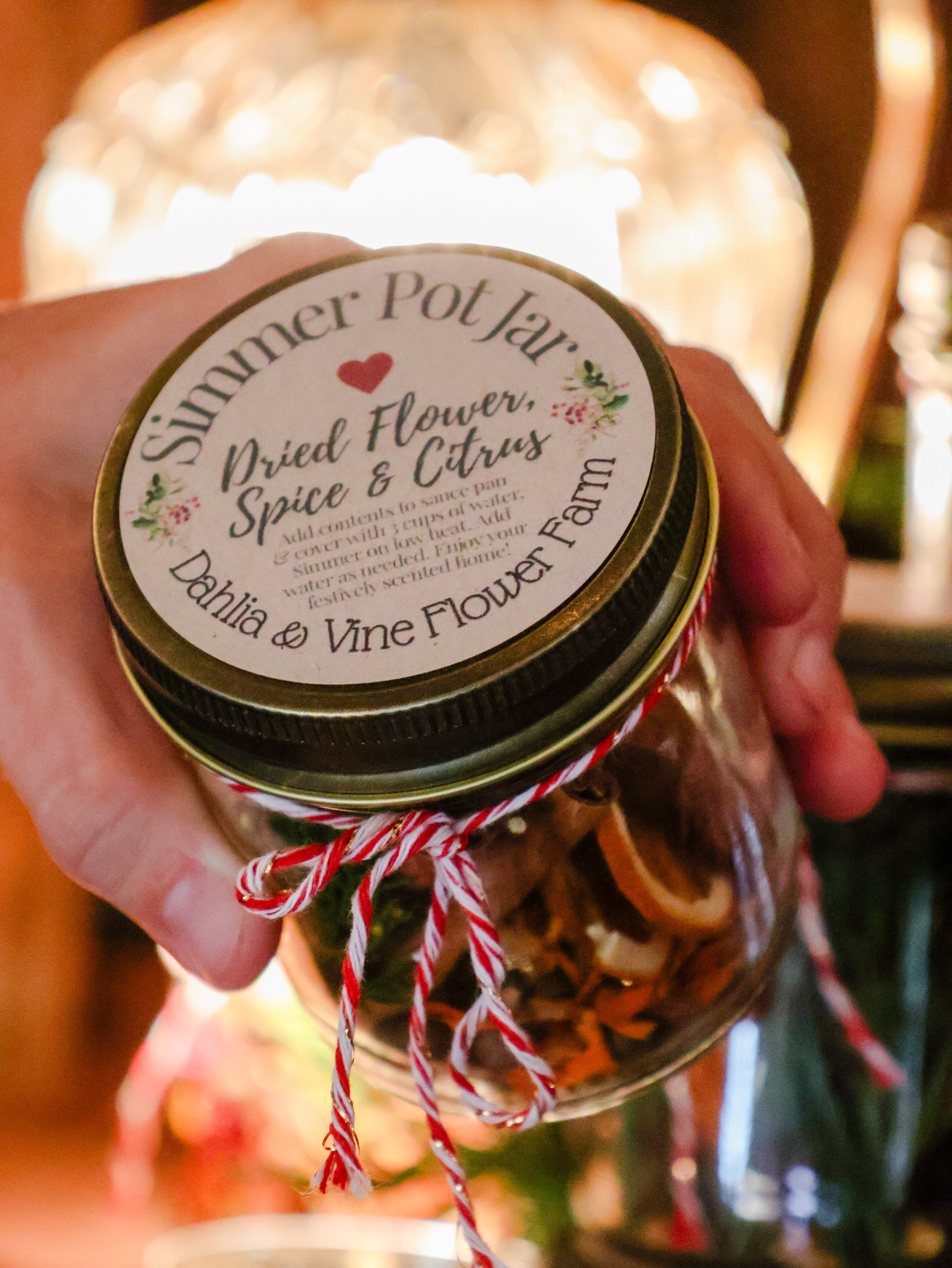 Simmer Pot Jar - Dried Flower, Spice & Citrus | Dahlia & Vine