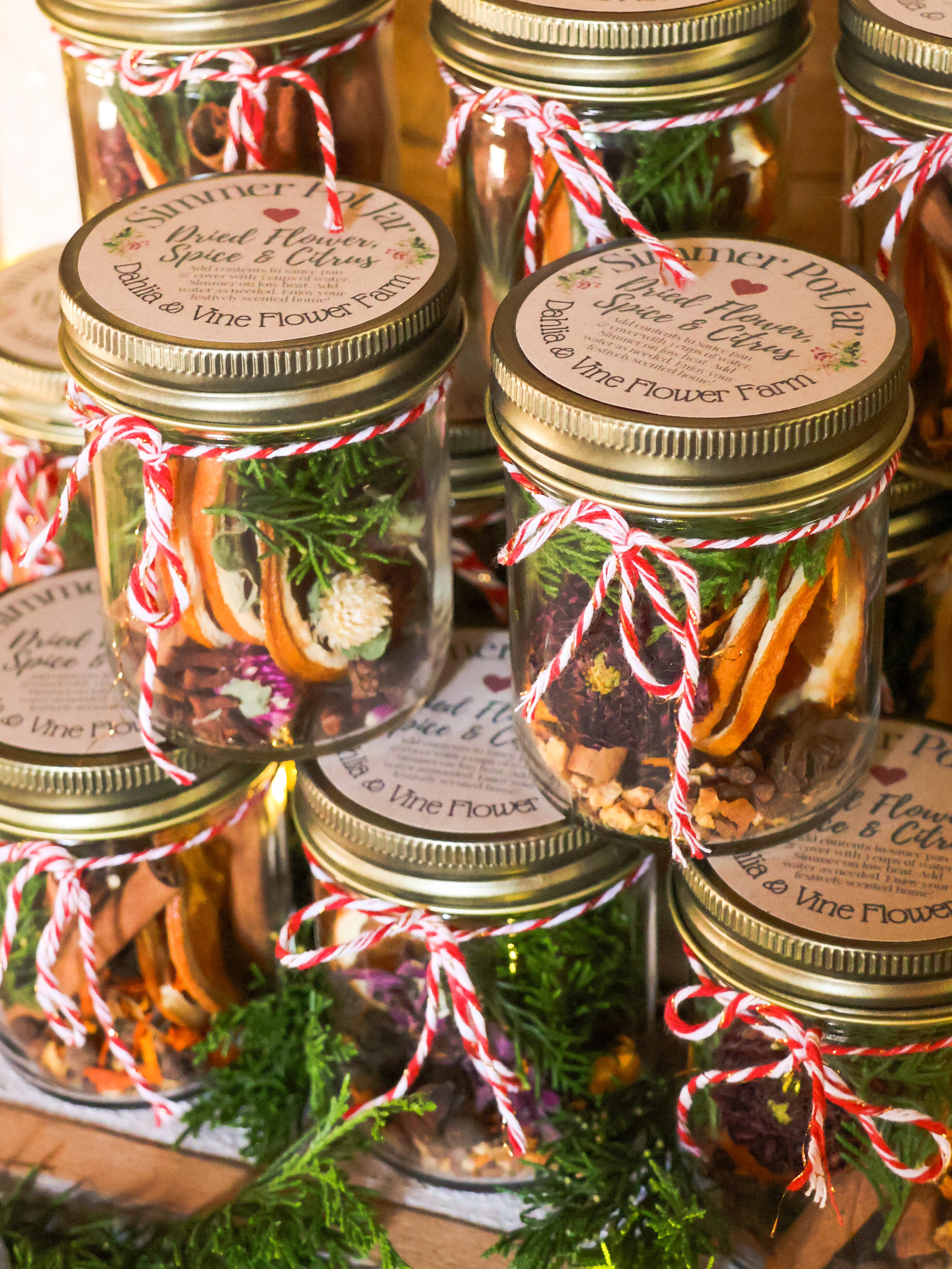 Simmer Pot Jar - Dried Flower, Spice & Citrus | Dahlia & Vine